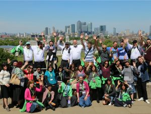 group of parents for cancer sick children enjoy trip to england